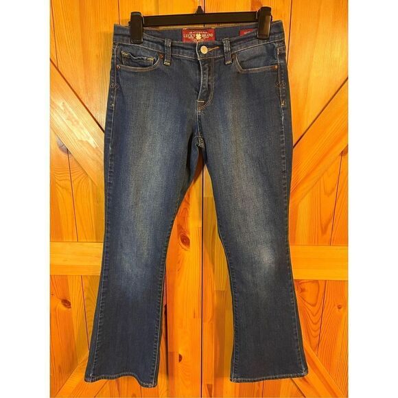 Lucky Brand Sofia Boot Jeans Womens 6 / 28 Ankle Blue Dark Wash Stretch (2204) - Picture 1 of 8